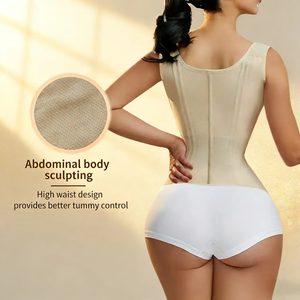Gaine amincissante pour femme, haute compression, avec contrôle du ventre, sangle réglable et 13 baleines - Product Image 6