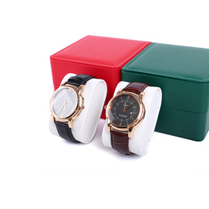 사용자 정의 로고 PU 가죽 방수 둥근 직사각형 시계 선물 상자 caja de reloj - Product Image 5