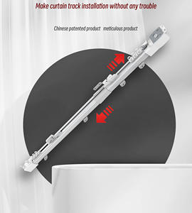 Недорогая электрическая умная штора, телескопическая Выдвижная штора, регулируемая дорожка - Product Image 3