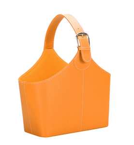Cesta de almacenamiento de cuero PU Reversible, estructura de MDF, soporte para flores de vino y aperitivos, estante para exhibición de regalos/contenedores con asa reutilizable - Product Image 1