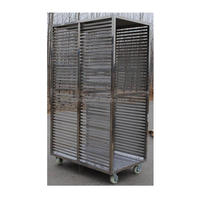 Chariot de rangement en acier inoxydable pour plateaux de cuisson, 12/15/30 niveaux, pour boulangerie, pâtisserie, pain, grill commercial et égouttoir à plateaux