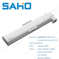 Actuador Lineal de Banda de Alta Velocidad STM136, Carrera de 4m, Carga Útil de 60kg, Eje Lineal de Aluminio para Automatización Industrial