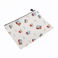 Pochette Prosub Écologique Blanche 10x15cm en Lin avec Paillettes Dorées pour Sublimation, Sac de Maquillage Vierge à Fermeture Éclair, Transfert Thermique DIY Promotionnel