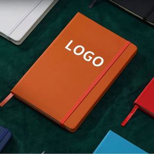2025 Customized A5 Leather <b>Notebook</b> PU Multicolor Custom Color <b>Cute</b> Stationery Planner Elastic Band Customizable Promotional - Product Image 1