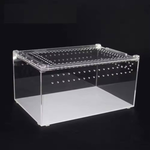 Caja de Incubación para Reptiles, Caja de Alimentación para Mascotas, Caja de Hábitat de Acrílico <span class=keywords><strong>Grande</strong></span> para Tarántulas, Caja de Alimentación para Reptiles y Animales Pequeños - Product Image 5
