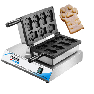 Commerciële Dieren Kattenpootvormige Wafelmaker Machine Tijgerhond Beer Kattenklauwvormige Wafelijzer - Product Image 1