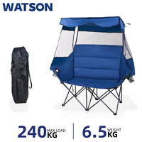 Chaise de plage pliante d'extérieur double pour le loisir, chaise de camping portable avec auvent – Offre Spéciale
