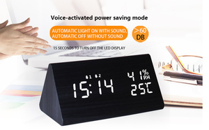 Reloj <span class=keywords><strong>Despertador</strong></span> Digital Inteligente con 3 Configuraciones, Múltiples Tonos de Llamada, Brillo Ajustable, Humedad, Temperatura, para Oficina - Product Image 6