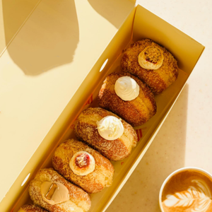 Emballages alimentaires en papier pliables pour boulangerie à emporter, impression personnalisée, boîtes à brioches et à beignets - Product Image 2