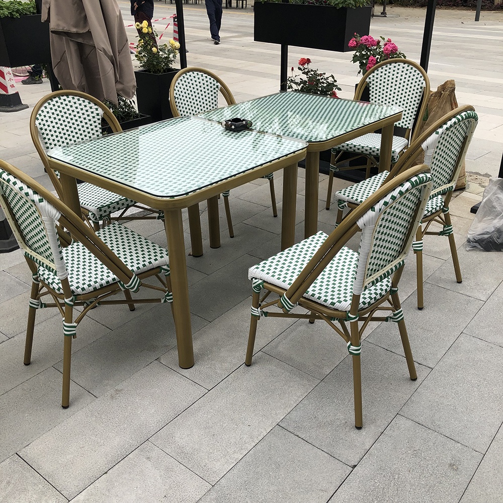 (SP-OC429) Повседневный современный алюминиевый ротанговый стул, садовая уличная бамбуковая мебель, садовые стулья