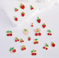 DIY Bijoux de Mode Hypoallergénique Acier Inoxydable Cerise Fraise Pendentif Accessoires