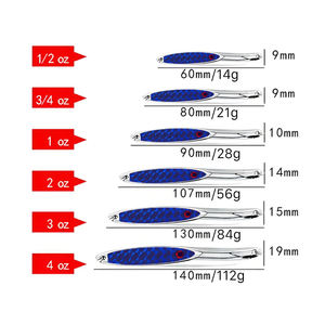 Leurre en métal Flutter Spoon pour la pêche à la traîne en mer et la pêche en eau salée, leurre à spinner en ligne pour la pêche au bar/à la truite avec hameçons, leurre de pêche en métal - Product Image 1