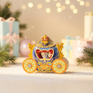 Ensemble de notes 3D en papier artisanal, thème Voiture Citrouille <span class=keywords><strong>Cendrillon</strong></span>, pour enfants, bricolage, cadeau de luxe, décoration de bureau à domicile, pour les fêtes et anniversaires, OEM - Product Image 1