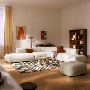 Sofá Modular de Lujo Moderno <span class=keywords><strong>para</strong></span> Apartamentos, Tapizado Suave de Esponja, Alta Comodidad, Estilo Influencer - Product Image 5