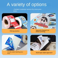 Etiquetas Adhesivas Personalizadas en Rollo, Etiquetas Impermeables Autoadhesivas Transparentes, Etiquetas de Sellado Impresas en Seis Colores