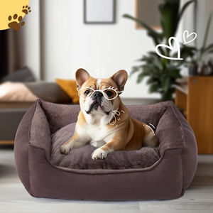 เตียงนอนสัตว์เลี้ยงแบบกันน้ำรูปทรงสี่เหลี่ยมผืนผ้า พร้อมเมมโมรี่โฟม ซักได้ ช่วยลดความวิตกกังวลสำหรับสุนัข ขายส่ง - Product Image 2