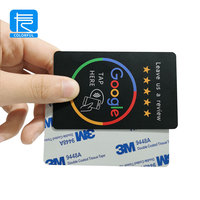 En gros 13.56mhz Étanche PVC Programmable Instagram Récompense Plaque NFC google Review Card Adhésif