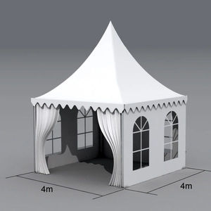 5x5 White <strong>Pagoda</strong> Tent Waterproof Advertising Exhibition Wedding Party Camping Outdoor Glamping <strong>Garden</strong> Event PVC Marquee Canopy - Product Image 2