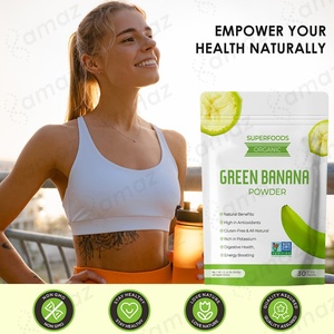 Amaz nhãn hiệu riêng hữu cơ màu xanh lá cây chuối bột bột để Nướng Nấu ăn ruột hỗ trợ sức khỏe đóng gói Bột bổ sung dinh dưỡng - Product Image 5
