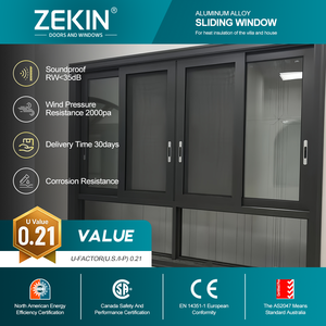 Ventana Corredera de Aluminio con Rotura de Puente Térmico NFRC AS2047, Fabricada a Medida, Insonorizada, con Doble Vidrio Templado - Product Image 1