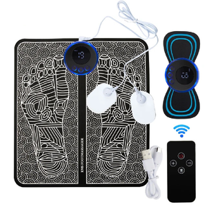 Venta al por mayor inteligente uso doméstico plegable portátil Usb circulación Ems estera eléctrica impresión LOGO fisioterapia masajeador de pies - Product Image 1