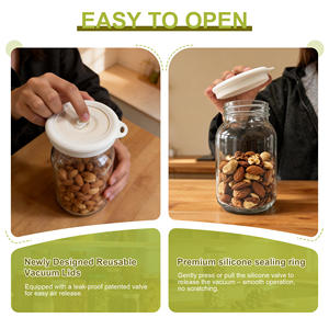 Couvre-bocaux en silicone écologiques à fermeture hermétique universelle pour bocaux Mason, préservateur alimentaire hermétique pour la maison - Product Image 5