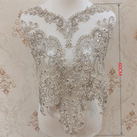 Collier africain en strass multicolores pour mariage, patchs et appliques à coudre pour fête, bricolage ou vêtements