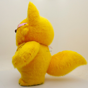 Costume de mascotte gonflable <span class=keywords><strong>géant</strong></span> en fourrure de loup pour événements d'exposition et cosplay d'anime, 2,2 m, pour adulte, vêtement gonflable grand loup - Product Image 2