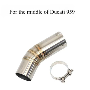 Terminale di Scarico Slip-On per <span class=keywords><strong>Ducati</strong></span> 959 Panigale, Tubo di Collegamento Centrale da 60mm, Silenziatore in Acciaio Inox - Product Image 2
