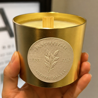 Autocollants de logo élégants en gros, étiquettes personnalisées en relief, étiquettes d'emballage pour pots de bougies et flacons de parfum