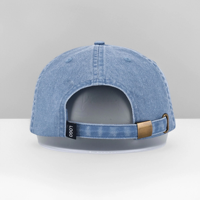 Casquette de baseball 6 panneaux en jean délavé avec logo personnalisé brodé en 3D, visière incurvée, style décontracté et sportif pour homme