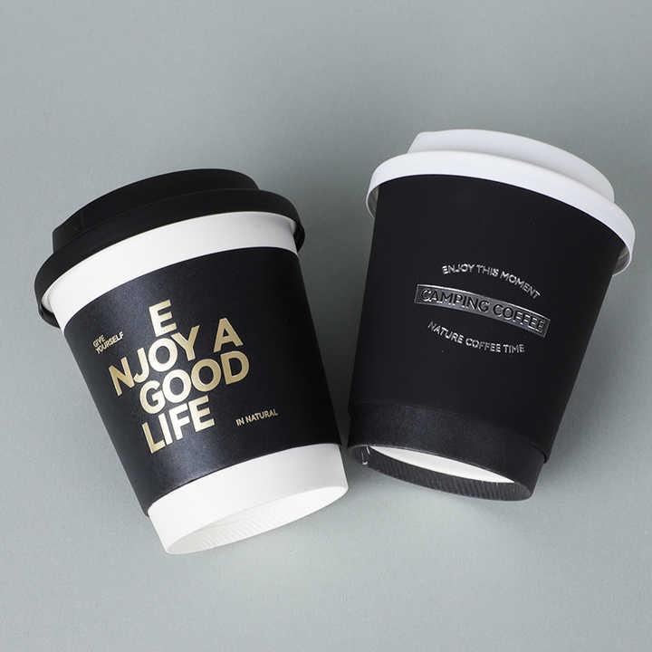 Custom Printed Disposable Paper Coffee Cup 6oz 8oz 10oz 16oz Double ...