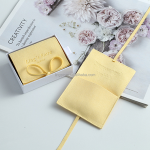 Nuevas Bolsas de Regalo Amarillas Personalizadas, Hermosas Bolsas de Microfibra para Joyería con Cordón para Niñas y Mujeres - Product Image 6