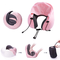 Vente directe d'usine OEM/ODM, oreiller de voyage en mousse à mémoire de forme, oreiller cervical ergonomique doux pour avion, voiture, bureau