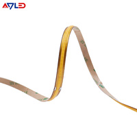 Ruban LED Flexible Premium COB 528 LED/m, Angle de Faisceau 180°, Émission Blanc Chaud, Corps en Aluminium + Plastique, IP20, Coupe Facile
