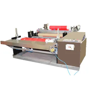 Rolo não-tecido automático da tela do spunlace pp máquina de corte de tecido não tecido com linha de perfuração