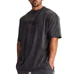 Marca impresa fábrica lujo personalizado bolsillo Logo 100% algodón gimnasio camisetas peso pesado Polo gráfico liso Unisex camiseta