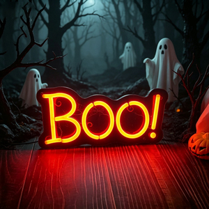 Luces de Neón LED para Halloween, Decoración de Pared de Acrílico, Bruja, Fantasma, Gato, Calabaza, Decoración de Fiesta BOO, Montaje en Pared, IP65, 2700K, Blanco Cálido - Product Image 3