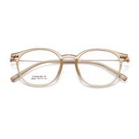 Bingkai Kacamata Unisex M8309 Anti-Deformasi, Tidak Menempel di Wajah, Model Tipis, Gaya Vintage