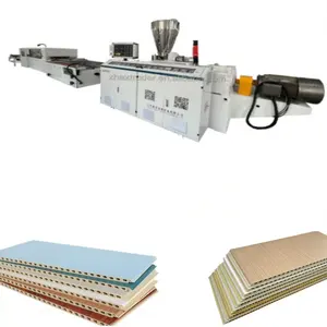 Máquina de fabricación de línea de producción extrusora de tablero de panel de pared de PVC WPC de plástico personalizado