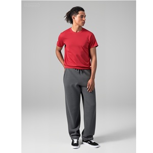 Production OEM/ODM T-shirt homme coupe normale 95% coton 5% Spandex manches courtes uni coton extensible dans les 4 sens - Product Image 1