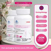 Suplementos Herbales Personalizados OEM con Tapa Azul para Pérdida de Peso, L-Carnitina, Extracto de Hoja de Loto, 30 Gránulos, para Adultos