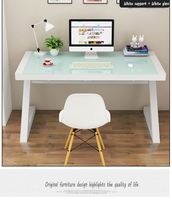 Ailichen Custom Wit Staand Bureau Modern Led Licht Gaming Computerbureau Met Race-Organizer Metalen Materiaal