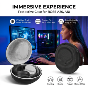 Étui rigide pour casque EVA pour <span class=keywords><strong>Bose</strong></span> A10 A20, sac de rangement portable antichoc et protecteur - Product Image 5