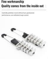 Serre-câble auto-ajustable à cale série PAL en alliage d'aluminium haute résistance pour accessoires de distribution aérienne