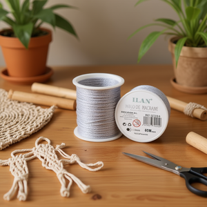 Filo per Macramè Ilan 1,5 mm 60 m in Poliestere Colore Argento - Product Image 2