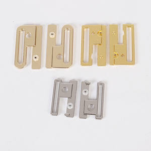 Hebilla de metal al por mayor de alta calidad barato personalizado sin níquel sujetador oro cierre frontal broche traje de baño hebilla de cinturón hebillas - Product Image 2