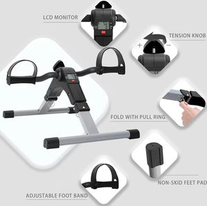 Vélo d'exercice portable multifonction pour personnes âgées Mini vélo pliant à pédale Vélo d'exercice pliable avec écran LCD - Product Image 6