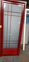 Porte d'intérieur de décontracté en aluminium pour salle de bains, de haute qualité, avec verre givré/low e