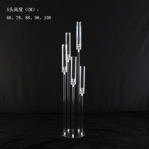 Portavelas acrílico transparente alto personalizado candelabro acrílico boda - Product Image 4